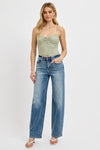 McKayla RISEN Distressed Wide Leg Jeans