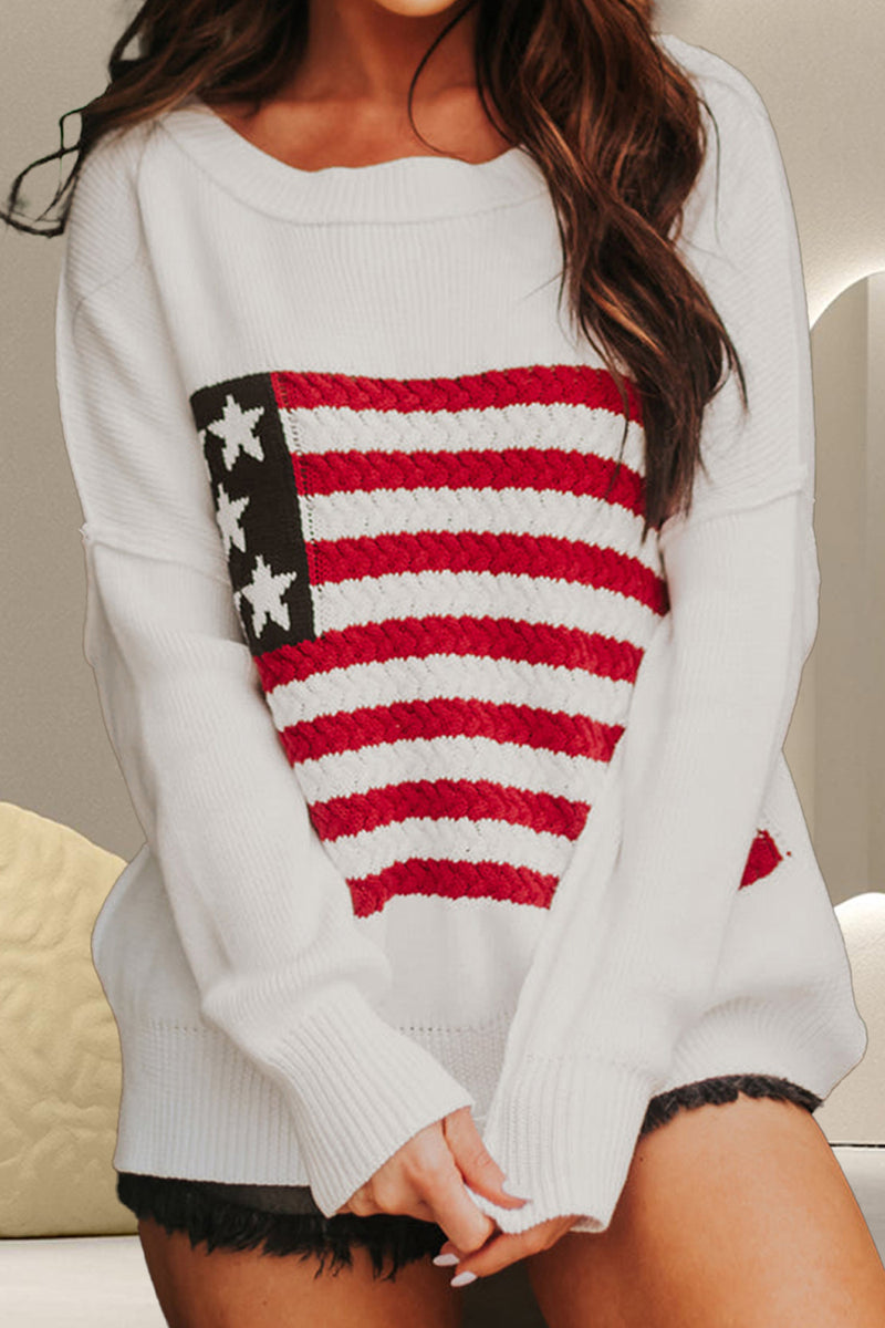 US Flag  Knit Top