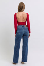 Paris Raw Hem Mid Rise Judy Blue Jeans
