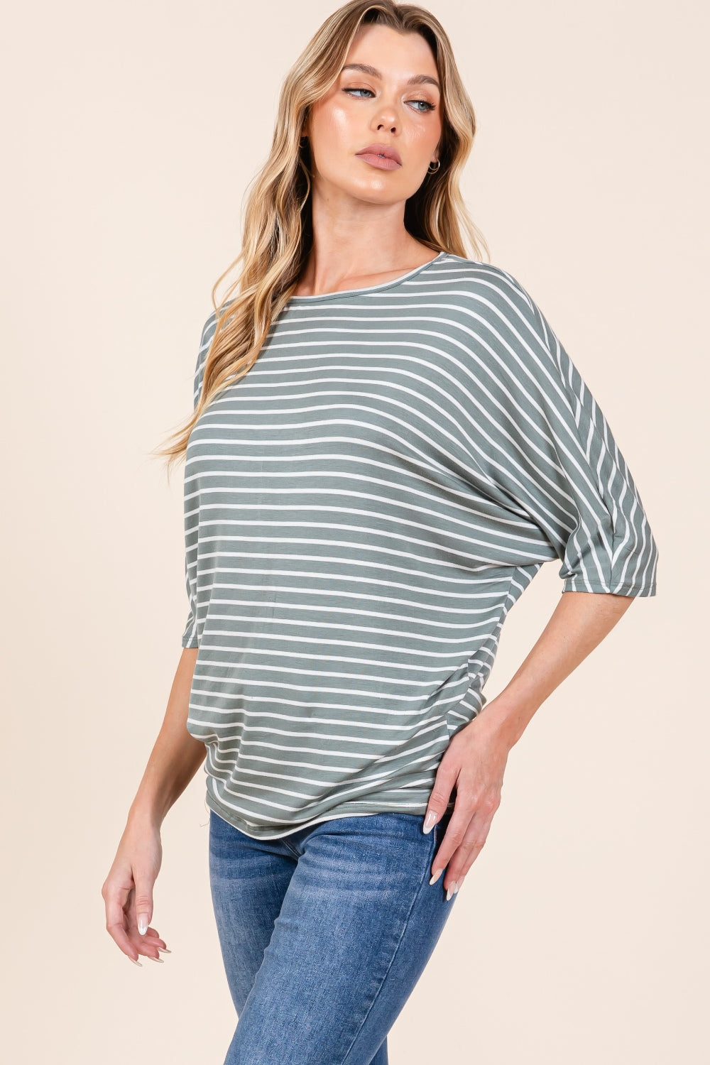 Sunny Striped Dolman Top