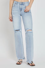 Sophia High Rise Distressed Wide Leg RISEN Jeans