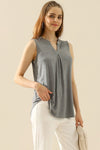 Cassie Notched Sleeveless Top