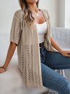 Olivia Openwork Half Sleeve Cardigan