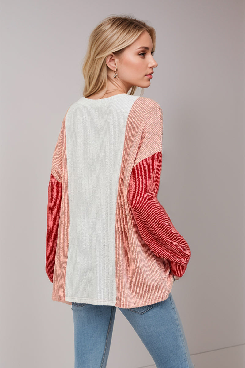 Rae Contrast Long Sleeve Top