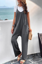 Summer Pocketed Spaghetti Strap Overalls