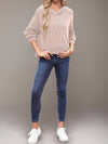 Kaia Textured Kangaroo Pocket Hoodie