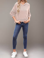 Kaia Textured Kangaroo Pocket Hoodie
