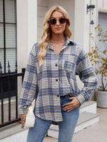 Larissa Pocketed Plaid Long Sleeve Shirt