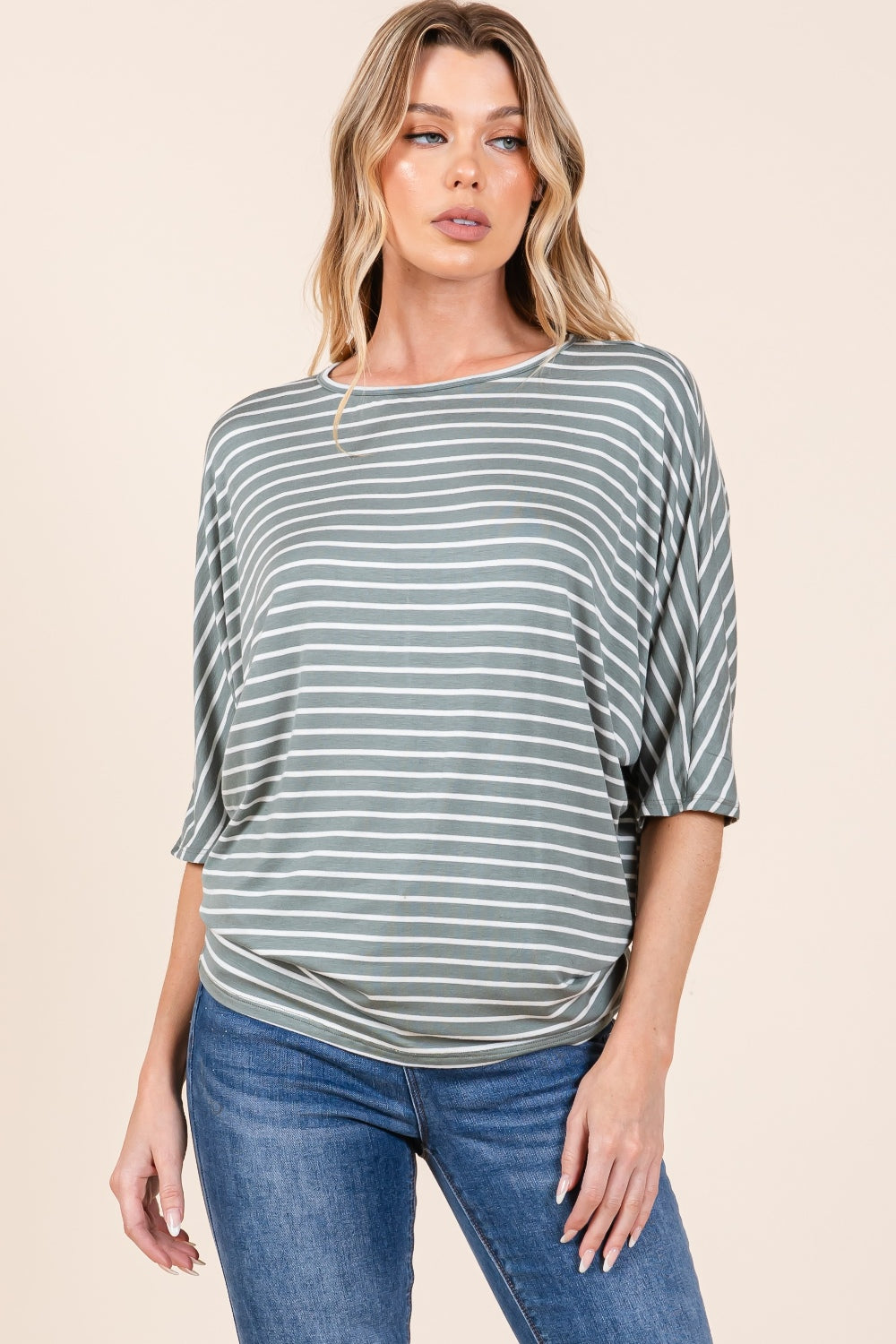 Sunny Striped Dolman Top