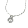 Paperclip Chain Radiant Initial Necklace