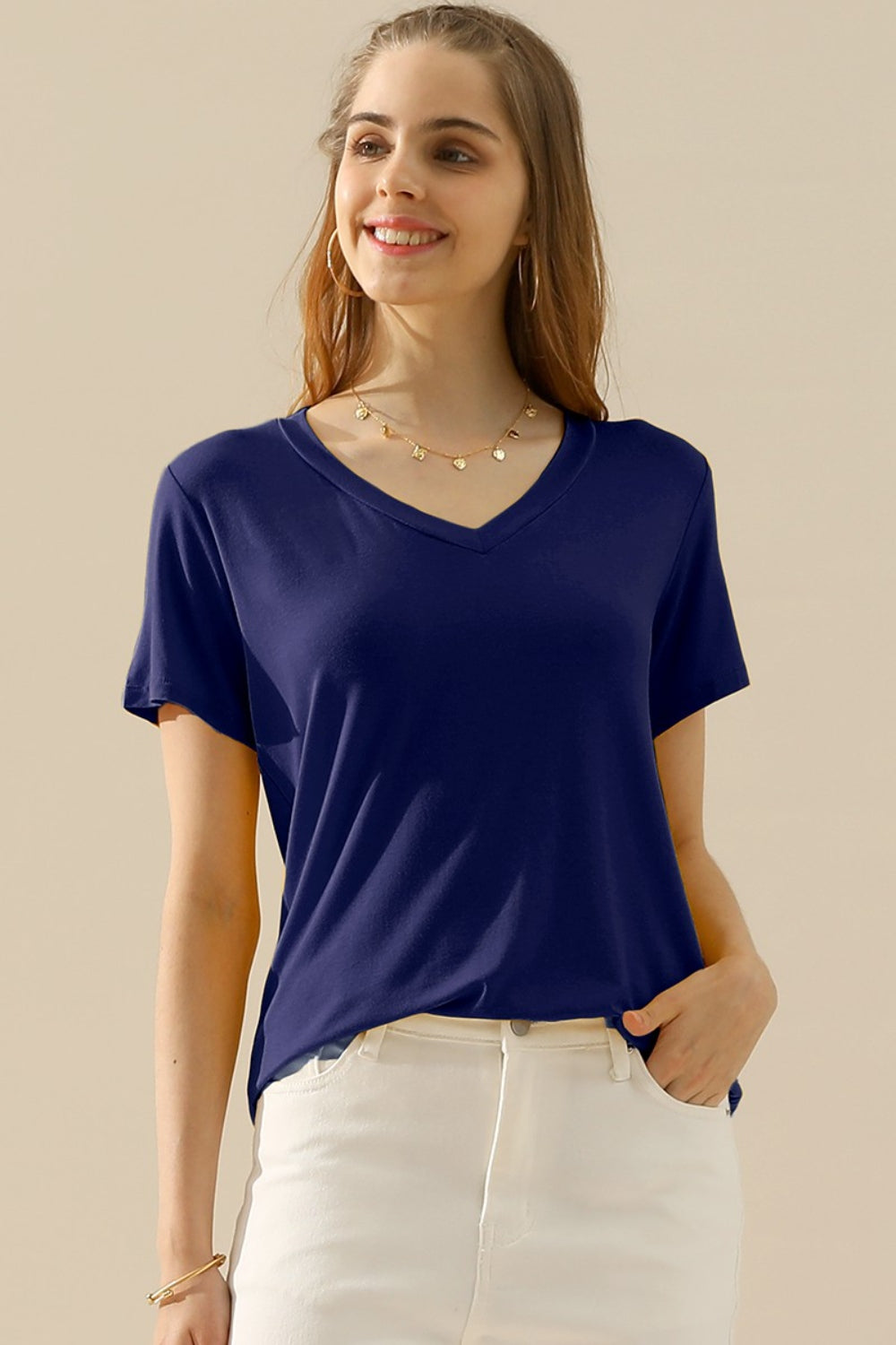 Hazel V-Neck Short Sleeve T-Shirt