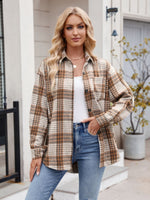 Larissa Pocketed Plaid Long Sleeve Shirt