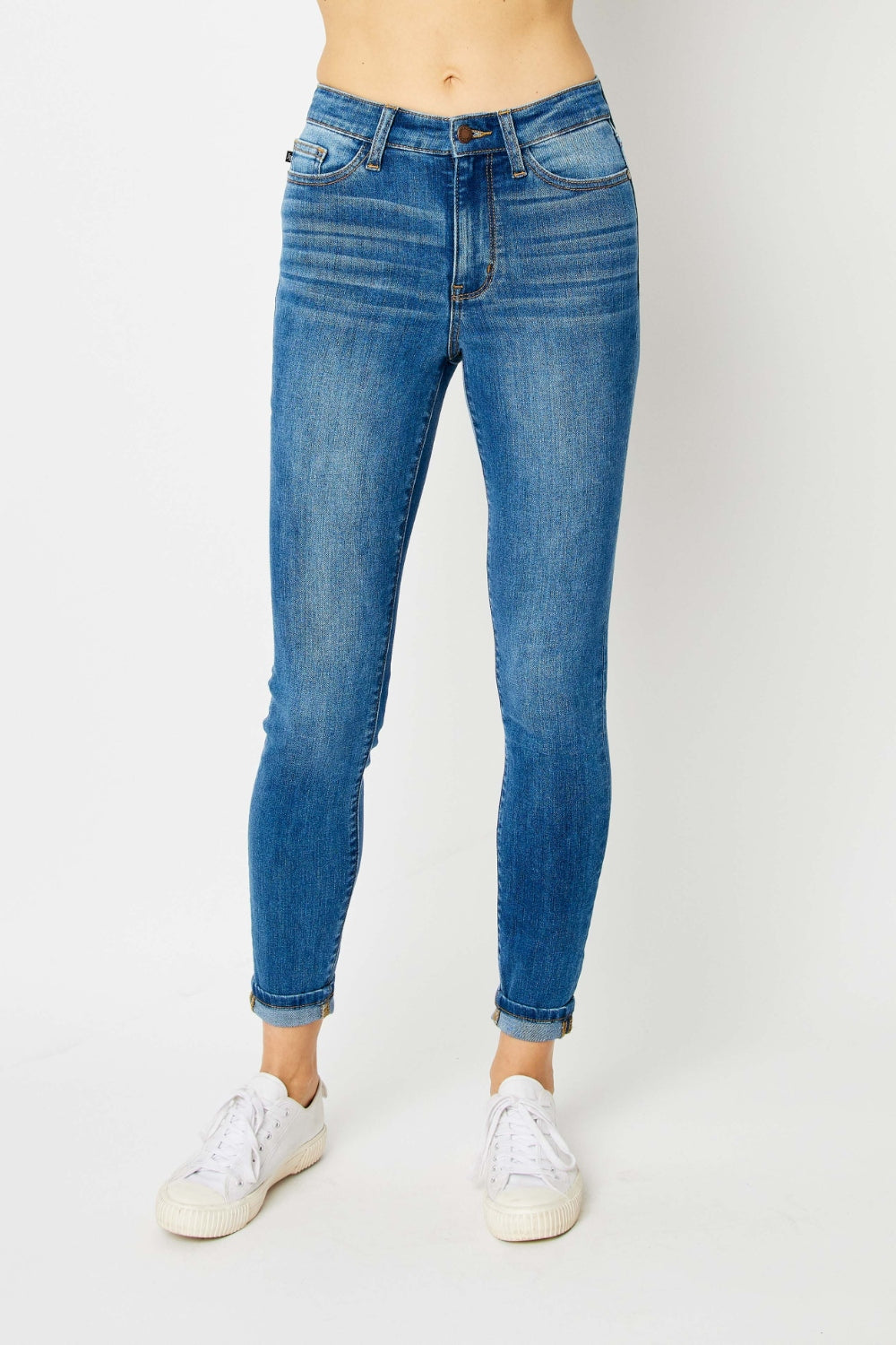 Lacey Cuffed Hem Skinny Judy Blue Jeans