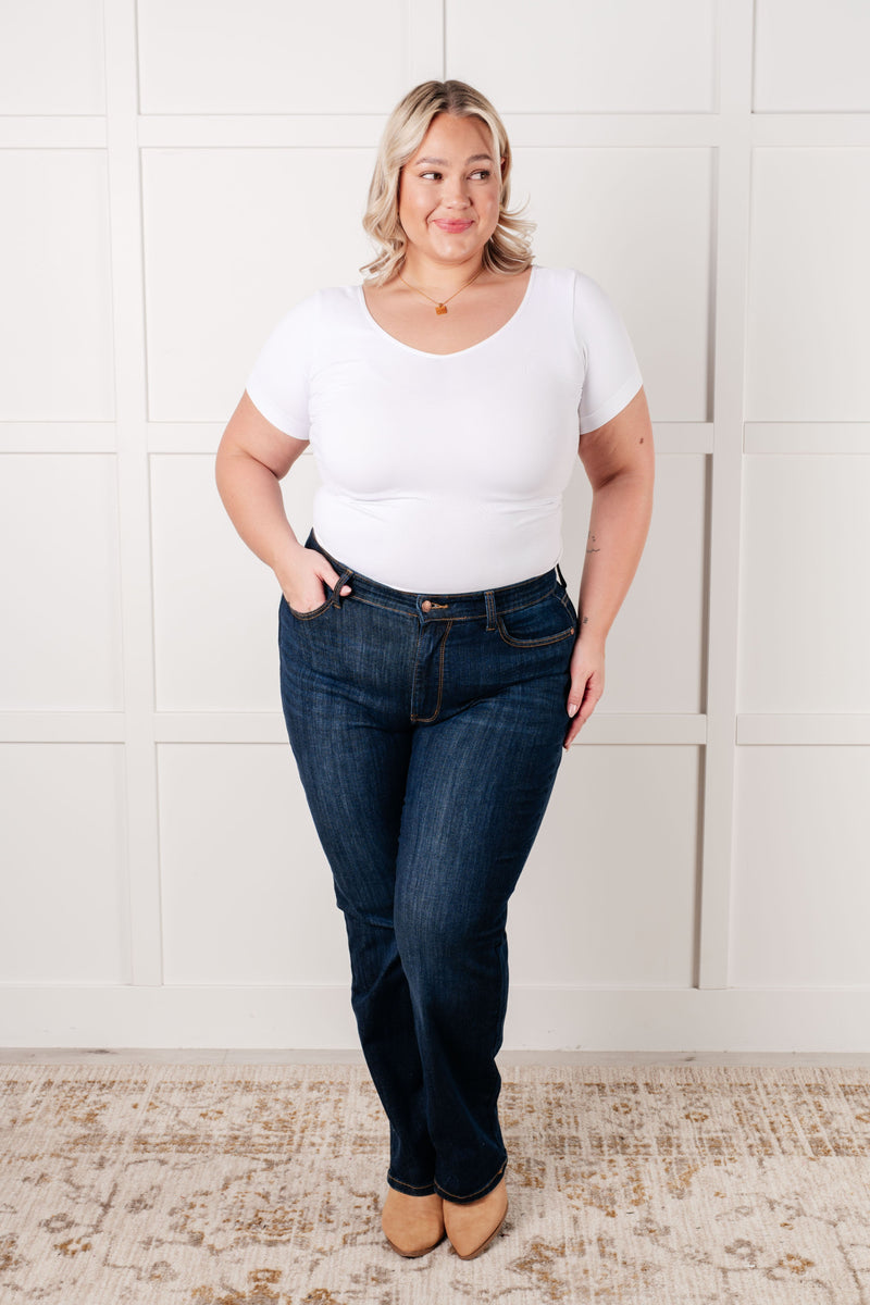 Alaina High Rise Classic Straight Judy Blue Jeans