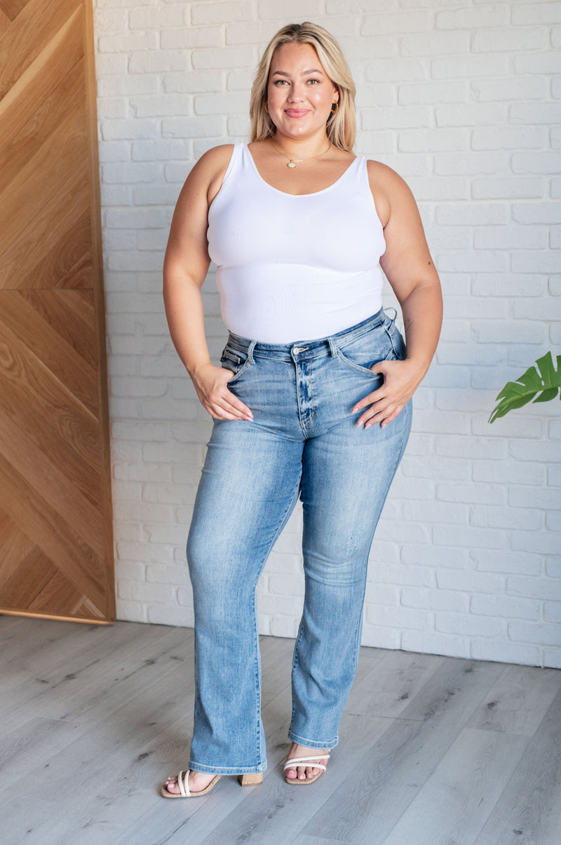 Alana Mid Rise Clean Bootcut Judy Blue Jeans