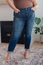 Amber Mid Rise Cuffed Slim Fit Judy Blue Jeans