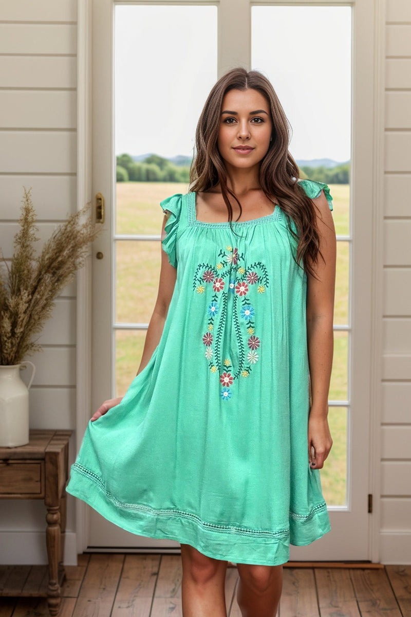 Angel Under Cover Embroidered Dress