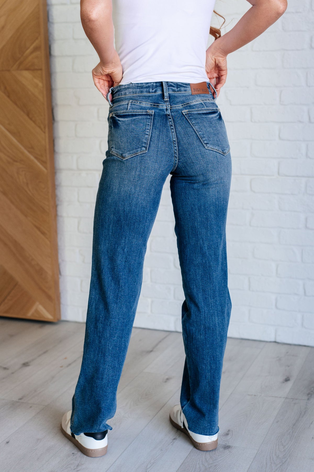 Anita Mid Rise Control Top Vintage Straight Leg Judy Blue Jeans