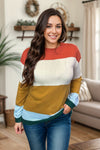 As The Leaves Change Colorblock Sweater