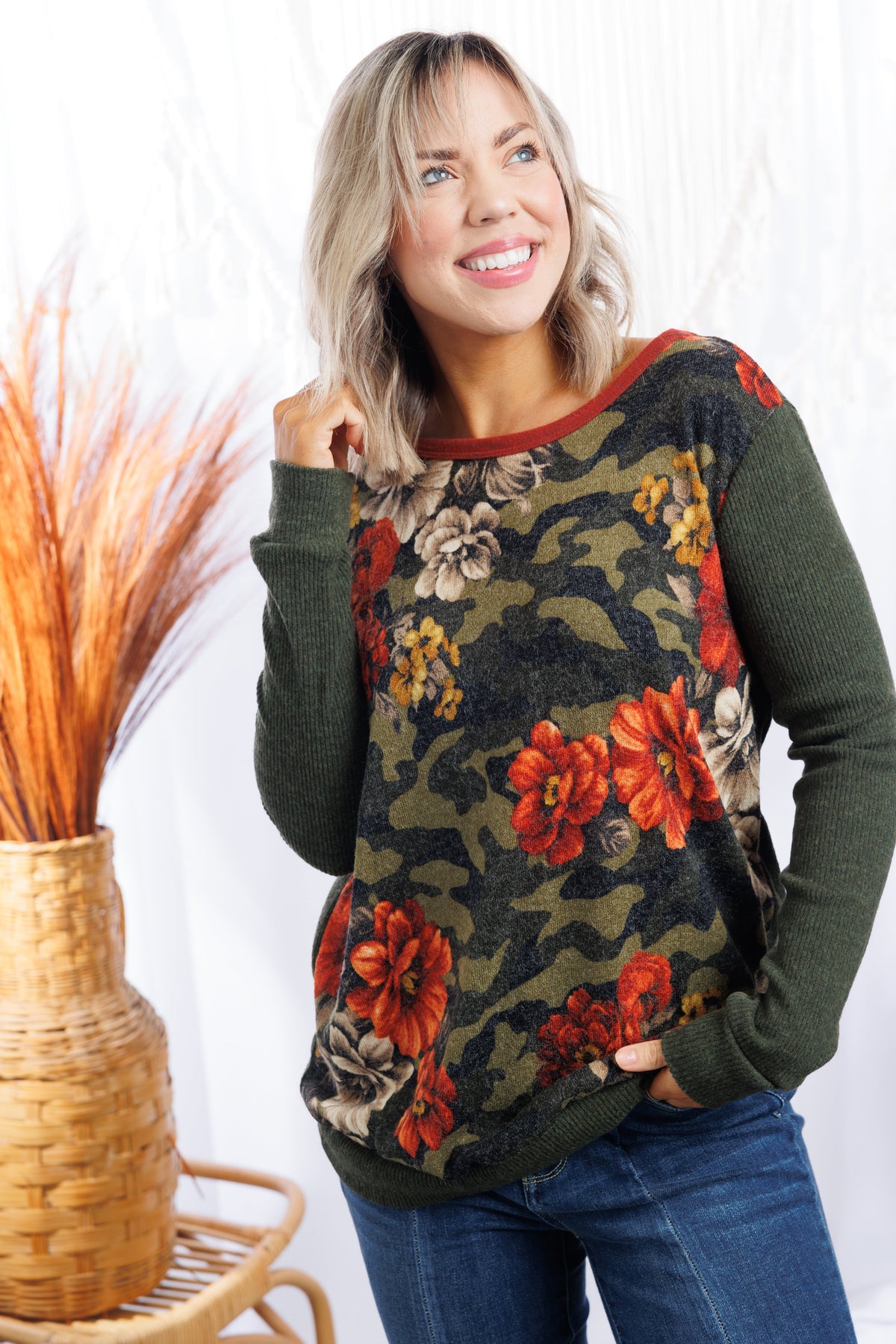 Beauty in Camo Pullover