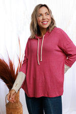 Bella Fuchsia Thumbhole Hoodie