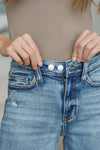 Callie High Rise Adjustable Button Cutoff Judy Blue Shorts