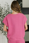 Can't Quit You Drop Shoulder Top in Magenta