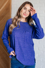 Casual Tuesday Ribbed Knit Sweater in Bright Blue