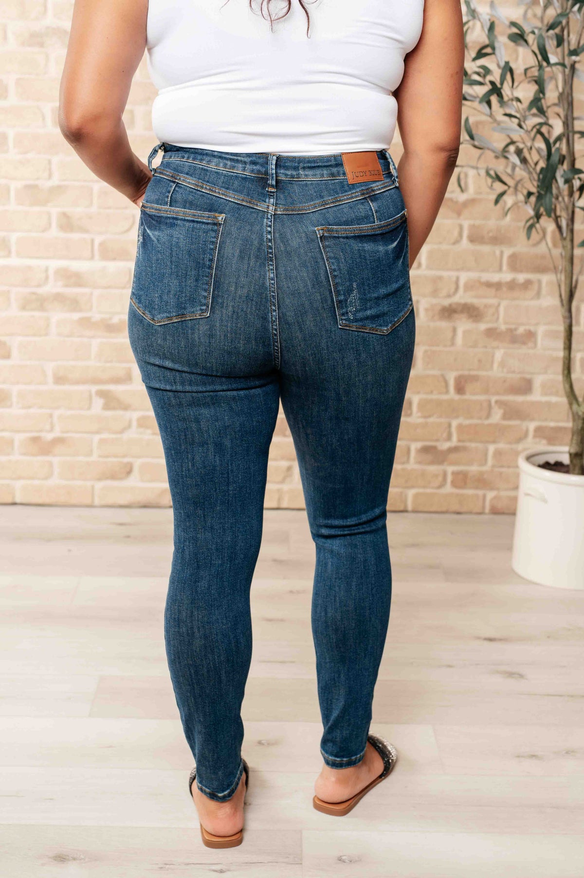 Cora High Rise Control Top Skinny Judy Blue Jeans