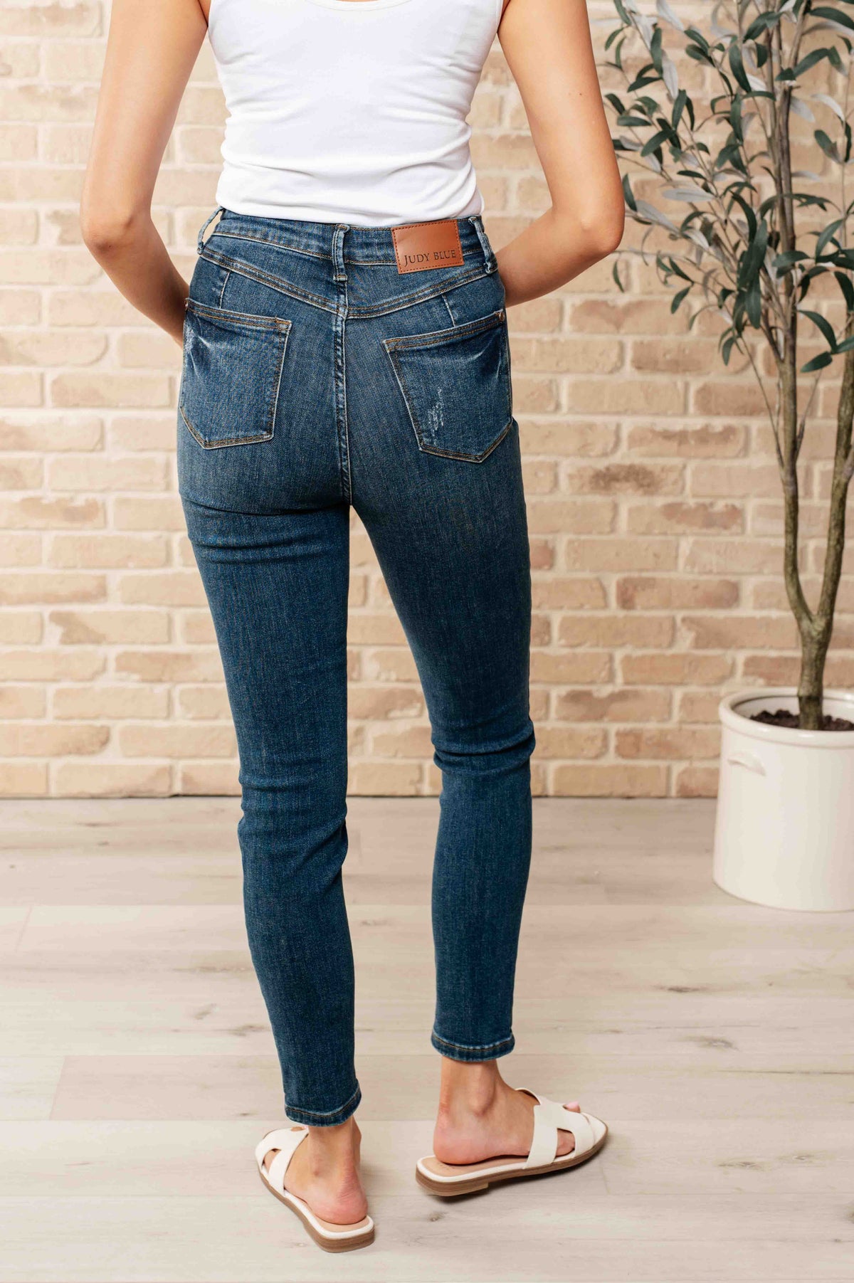 Cora High Rise Control Top Skinny Judy Blue Jeans