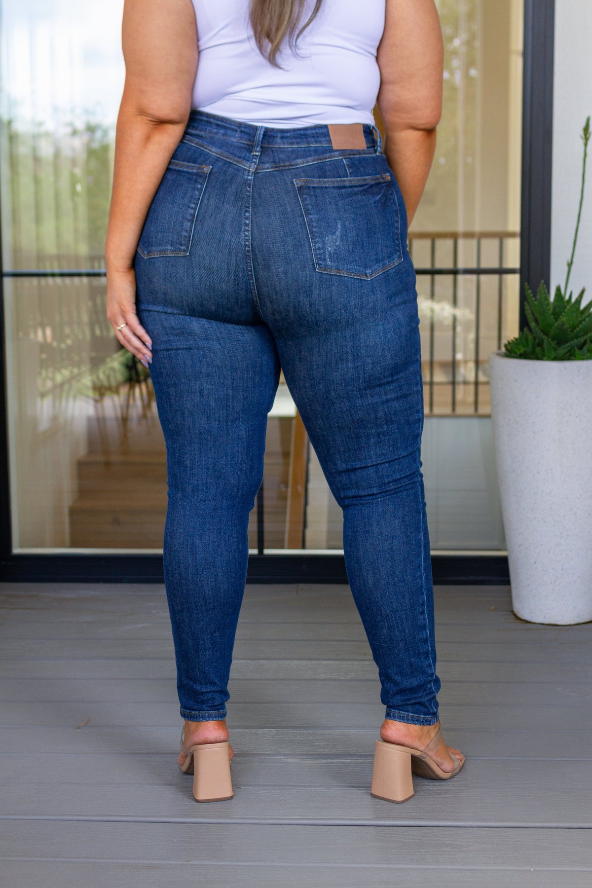 Cora High Rise Control Top Skinny Judy Blue Jeans