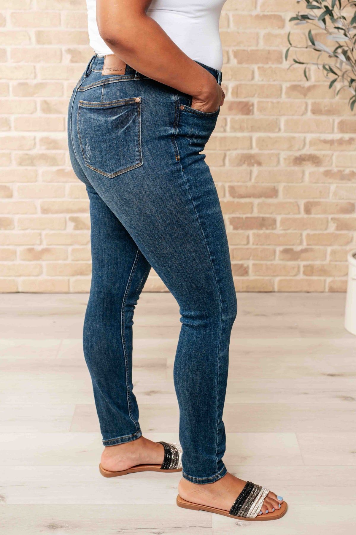 Cora High Rise Control Top Skinny Judy Blue Jeans