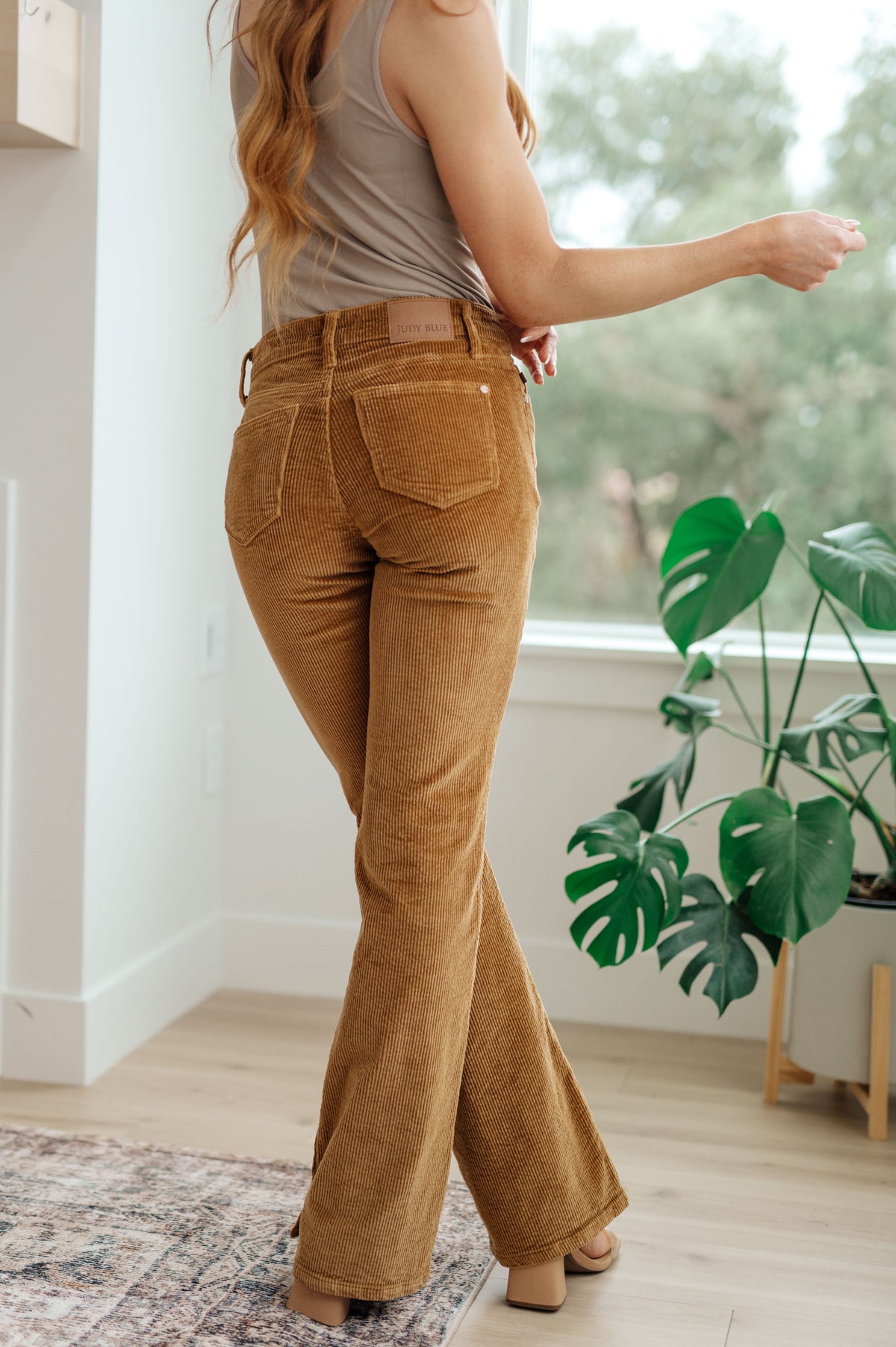 Cordelia Bootcut Corduroy Judy Blue Pants in Camel