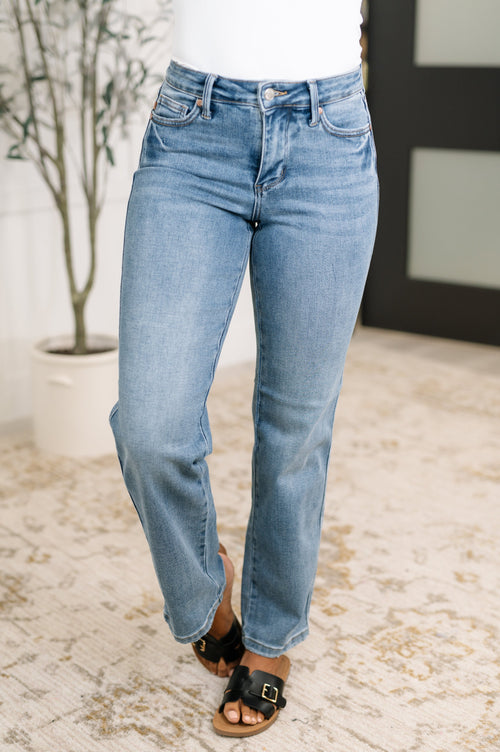 Corrine Mid Rise Control Top Vintage Straight Judy Blue Jeans