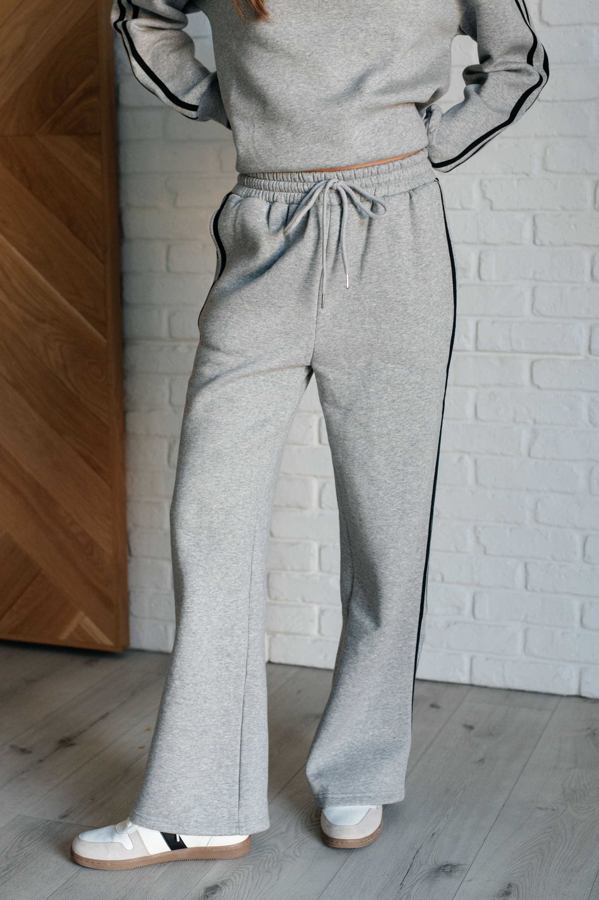 Don't Get Stuck Stripe Detail Sweatpants