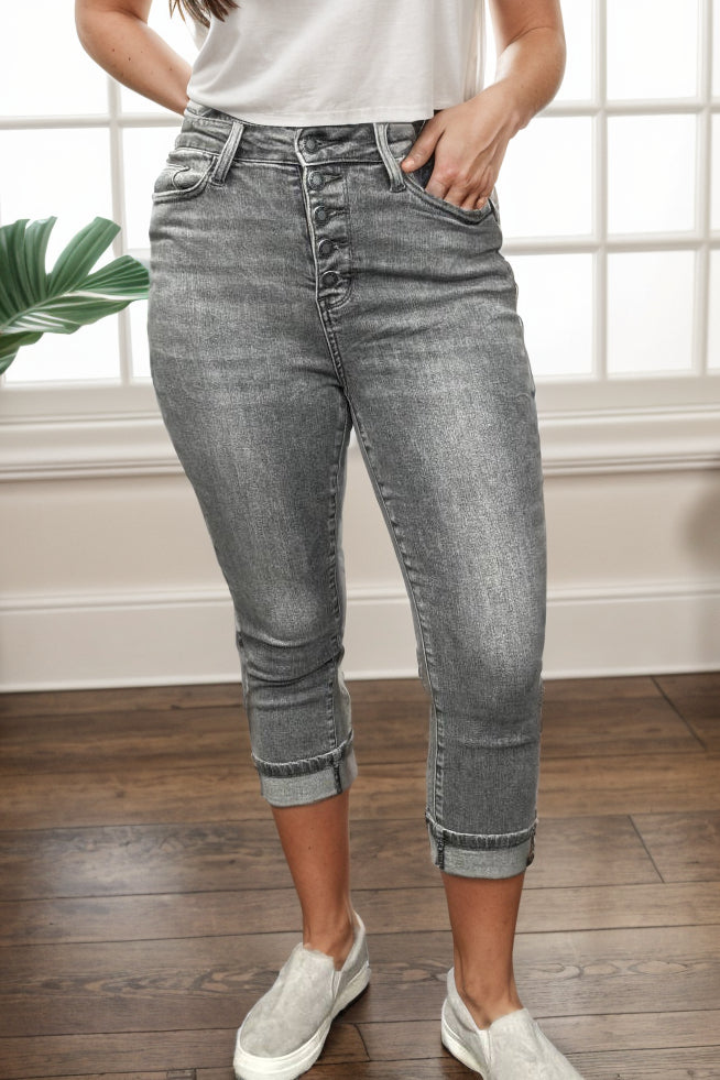 Dusty Charcoal Judy Blue Capris