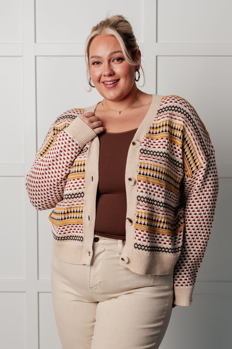 Effortless Elements Striped Cardigan