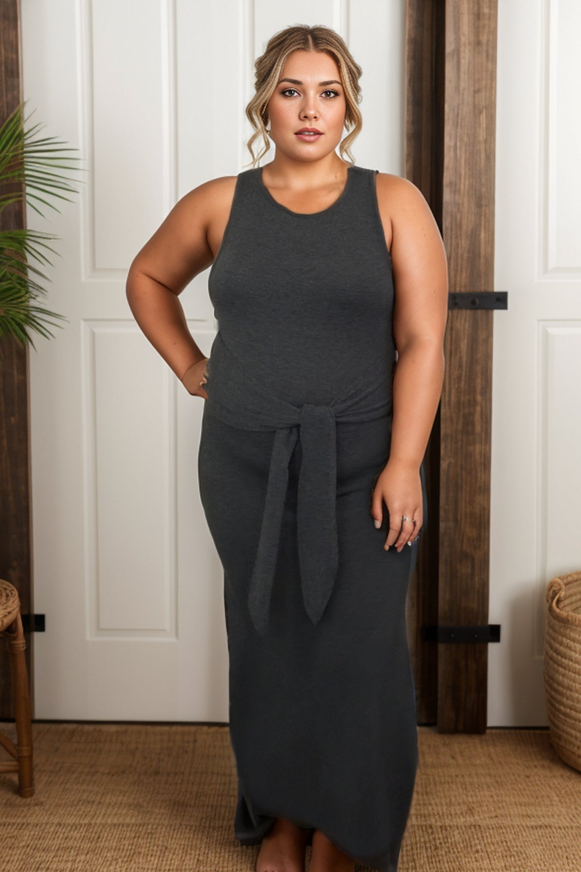 Embrace Your Beauty Charcoal Dress