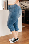 Emily High Rise Cool Denim Pull On Capri Judy Blue Jeans