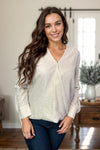 Emma Oatmeal Surplice Top