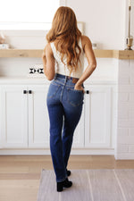 Estelle High Waist Thermal Straight Judy Blue Jeans