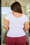 Everyday Scoop Neck Short Sleeve Top in White
