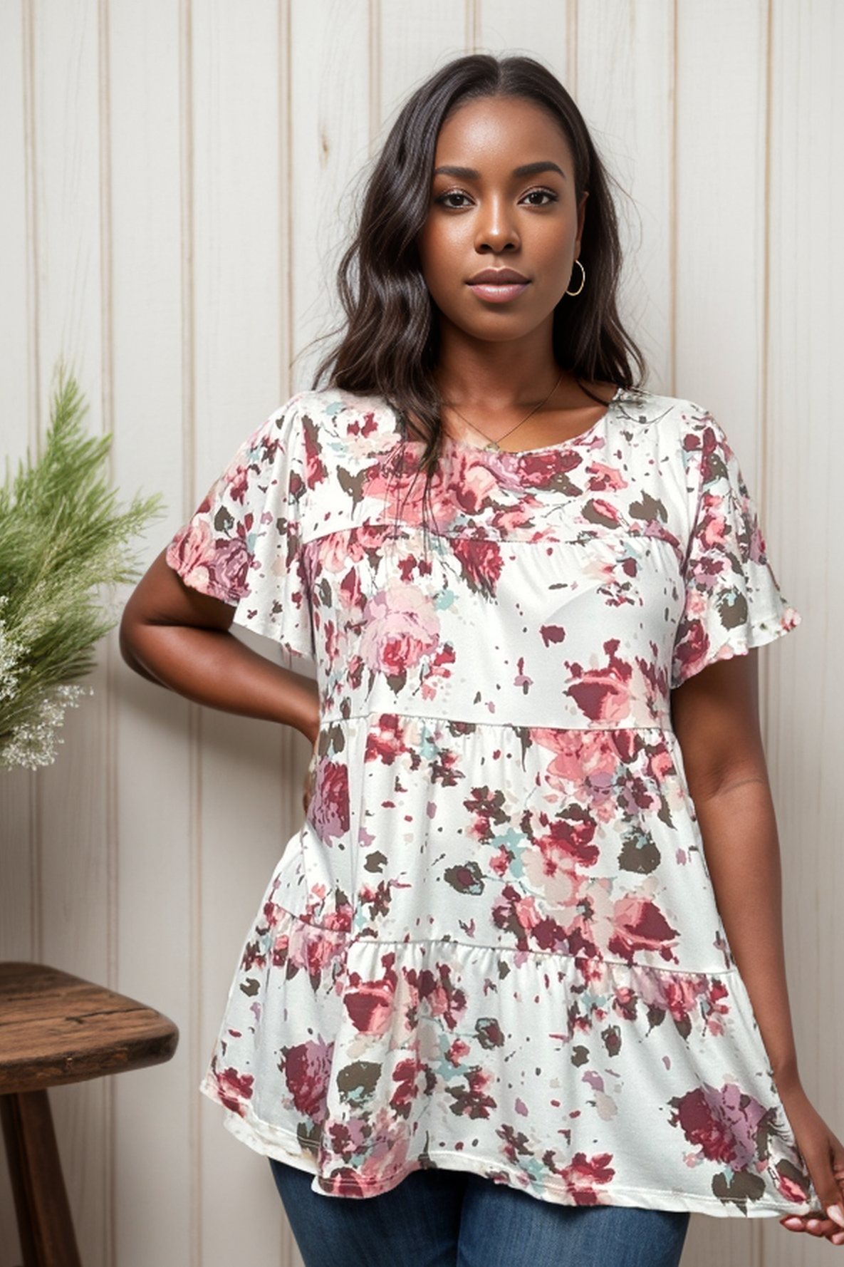 Floral Belle Tiered Top