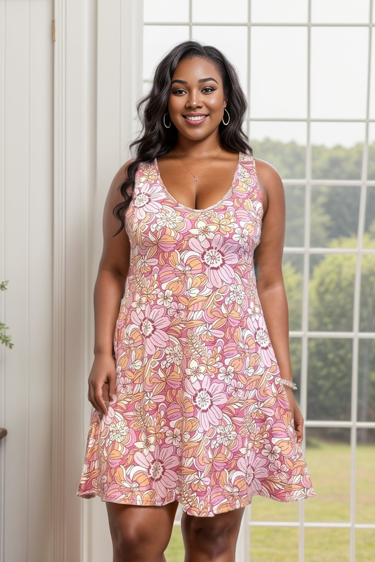 Floral Excitement  Swing Dress