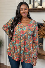 Freedom with Fall Floral Waffle Knit