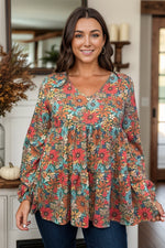 Freedom with Fall Floral Waffle Knit