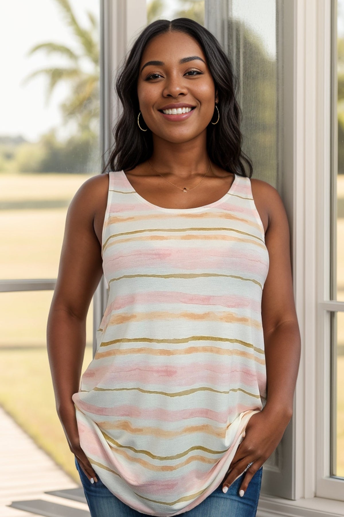 Gold Lining Tank Top