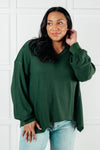 Good Things Are Coming V-Neck Top in Green