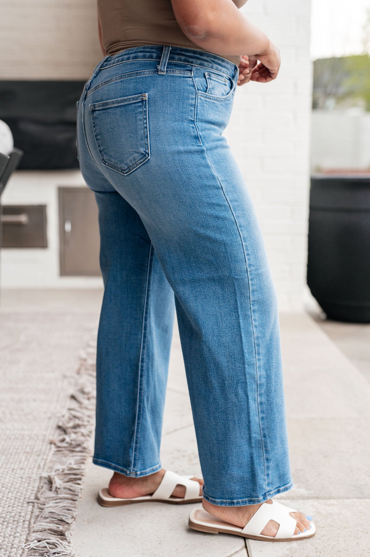 Hayes High Rise Wide Leg Crop Judy Blue Jeans