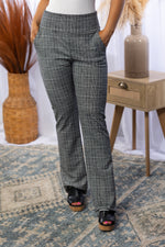 Headed Uptown - Plaid Flare Pants